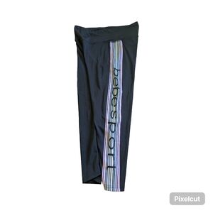Bebe Sport crops size L NWOT Side Stripes Highrise